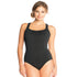 Krinkle Chlorine Resistant Swimsuit with Active Back - Black